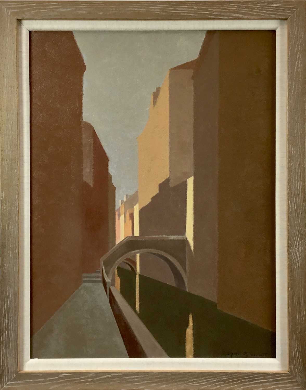 Lot 84 - Claude Dupont-Gomont (b.1927) pair of oils on canvas of French city scenes, including one entitled 'Rue des Chartres', dated 1979 and 1986