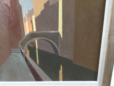 Lot 84 - Claude Dupont-Gomont (b.1927) pair of oils on canvas of French city scenes, including one entitled 'Rue des Chartres', dated 1979 and 1986