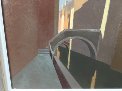 Lot 84 - Claude Dupont-Gomont (b.1927) pair of oils on canvas of French city scenes, including one entitled 'Rue des Chartres', dated 1979 and 1986