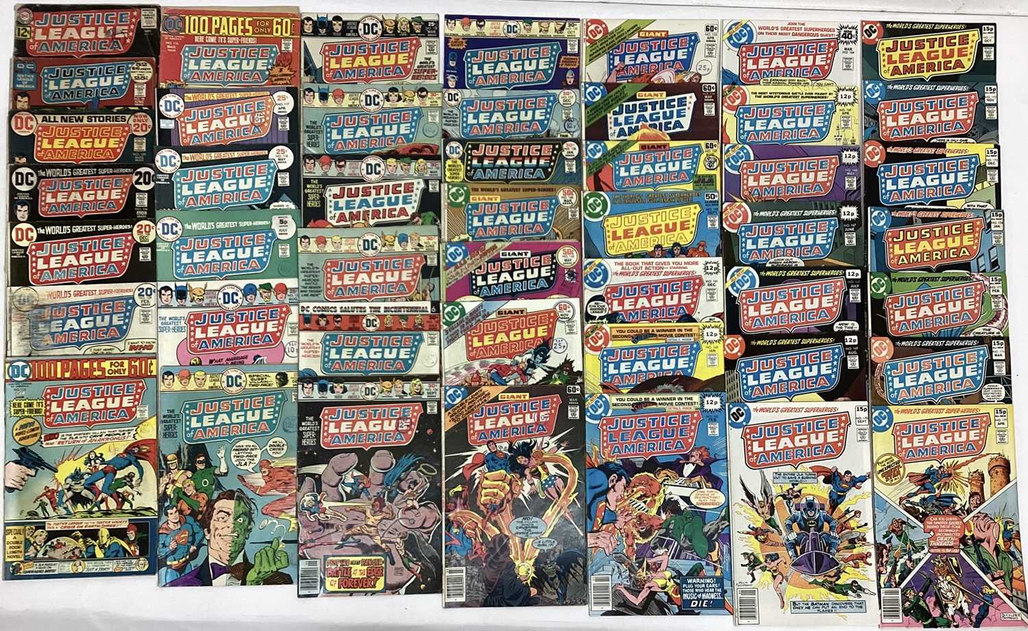 Lot 142 - Large quantity of 1970's and 80's DC Comics, Justice League of America. Approximately 130 comics