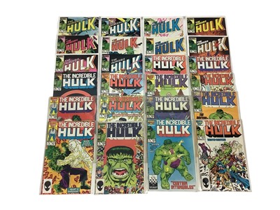Lot 166 - Large Group of marvel comics The Incredible Hulk, mostly 1980's. To include issue 121, 122, 163 and issue 300. Also includes Hulk annuals. Incomplete run from issue 210 - 370. Approximately 110 com...