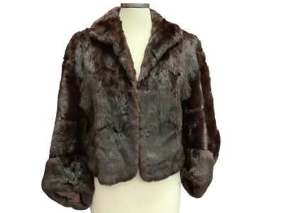 Lot 2164 - 1950s -60s Bective handbag and matching pair of heels, other vintage handbags, brown mink jacket, hats and accessories