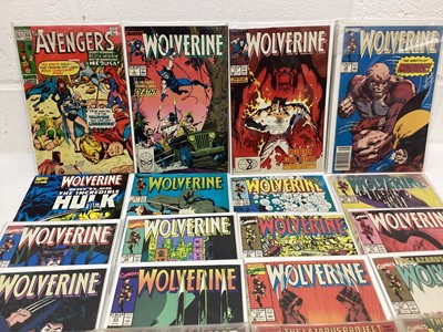 Lot 169 - Collection of Marvel comics Wolverine 1980's and 1990's. A complete run from issues 18 - 30 and others, to include issue 24 and 27, Jim Lee covers and Wolverine battles the Incredible Hulk (1989)....