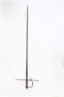 Lot 740 - 17th century Spanish rapier with copper ribbed...
