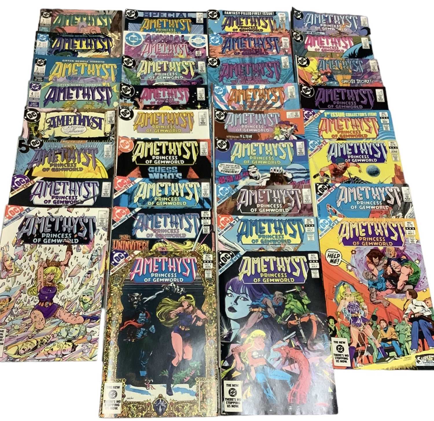 Lot 148 - Quantity of DC Comics, Amethyst Princess of Gemworld to include 1983 Amethyst #1-12, 1985-86 Amethyst #1-16, 1984 #1 Amethyst Annual and others