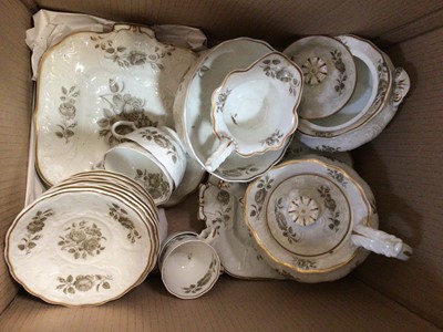 Lot 193 - Collection of mostly antique china, including Victorian tea wares, large tureen, etc (3 boxes)