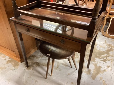 Lot 1363 - 19th century mahogany side table with single drawer on square taper legs, 86cm wide, 51cm deep, 78.5cm high