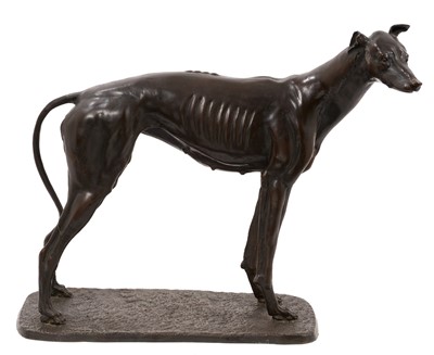 Lot 941 - James Osborne (1940-1992) bronze sculpture of a Greyhound