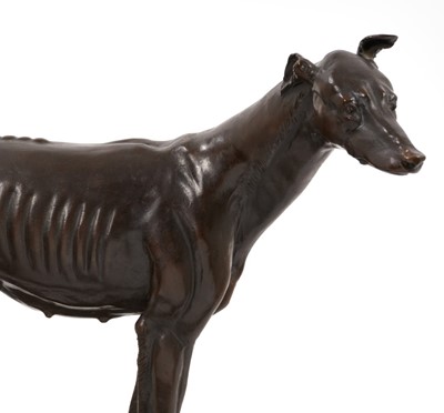 Lot 941 - James Osborne (1940-1992) bronze sculpture of a Greyhound