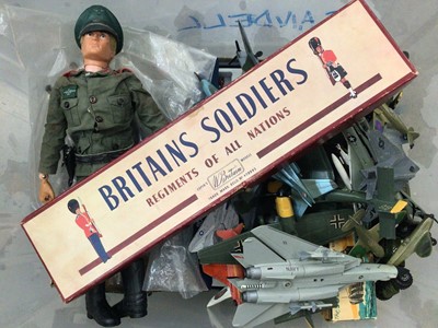 Lot 453 - Action Man, Britains Soldiers, Del Pardo Collection figures, military planes and vehicles etc