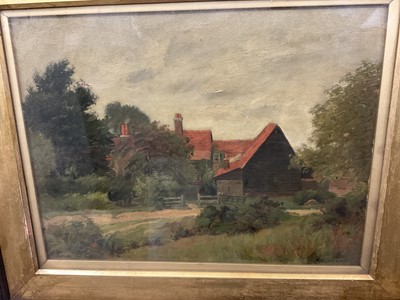 Lot 261 - H Vincent (late 19th century) oil on canvas, Staples Farm, Highgate, 32 x 39cm, glazed frame