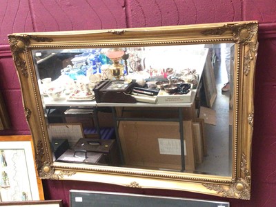 Lot 476 - Large gilt framed wall mirror, 105cm x 75cm