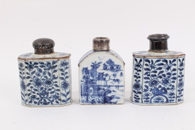 Lot 287 - Three Chinese porcelain tea caddies