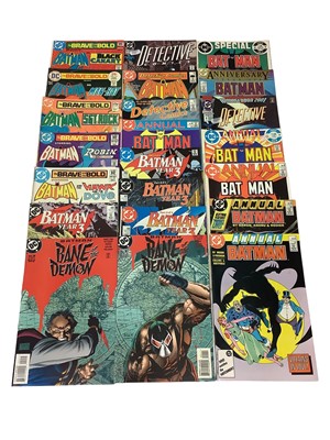 Lot 156 - Collection of DC Comics, Batman to include Detective Comics #566 #574 #647, Batman Year 3 part 1-4, six Batman Annuals, Batman Anniversary #400 1986, Batman Bane of the Demon Part one and two and f...