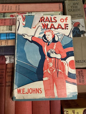 Lot 472 - Two boxes of books including various Biggles, William novels by Richard Crompton, For Your Eyes Only by Ian Fleming etc