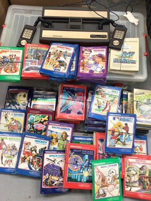 Lot 471 - Mattel Electronics Intellivision intelligent television with controllers and a quantity of boxed games