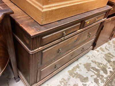 Lot 1403 - Antique mahogany chest of two short and two long drawers, 111cm wide, 63cm deep, 75.5cm high