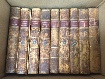 Lot 473 - Set of twelve leather bound volumes- Gibson's Roman Empire