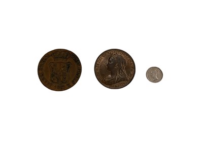 Lot 454 - World - Mixed silver coins to include U.S. Dollars 1879 GVF, 1885 GVF, Canada Dollar 1964 GEF, Austria Marie Theresa Thaler (Restrike) 1780, G.B. Three Half Pence 1839 (N.B. Obv: Scratches) otherwi...