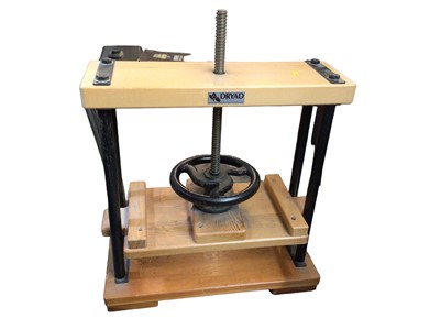 Lot 205 - Dryad book press together with surveyor's tools