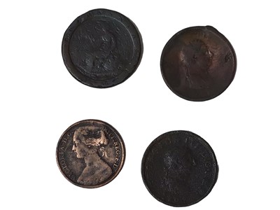 Lot 455 - World - Mixed coinage to include G.B. pre 1947 silver, bronze, brass, Roman AE's x 2 & other issues (Qty)