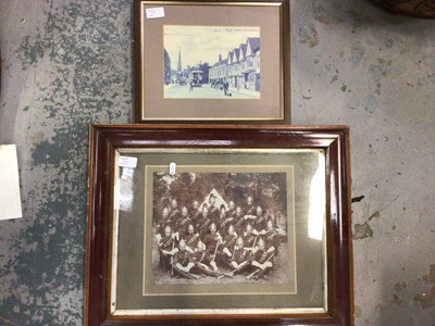 Lot 735 - Group of pictures including Colchester High Street, Regimental photograph, portraits and landscapes (7)