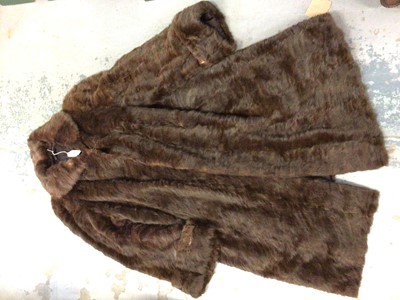 Lot 743 - Vintage fur coats, stoals and Victorian parasol