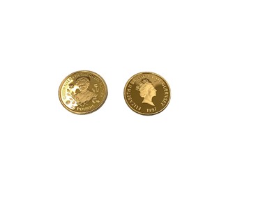 Lot 492 - Guernsey - Gold proof £25 coins commemorating 'Queen Elizabeth The Queen Mother' 1995 and Elizabeth & Prince Philip ' Golden Wedding Anniversary' 1997 (N.B. Both coins struck in 24ct gold, wt. 7.81...