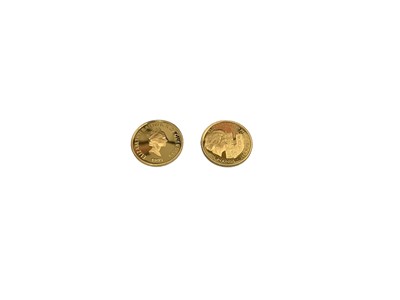 Lot 492 - Guernsey - Gold proof £25 coins commemorating 'Queen Elizabeth The Queen Mother' 1995 and Elizabeth & Prince Philip ' Golden Wedding Anniversary' 1997 (N.B. Both coins struck in 24ct gold, wt. 7.81...