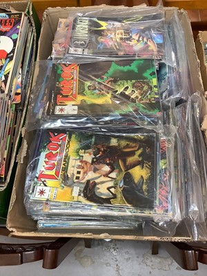 Lot 121 - Large quantity of Valiant Comics to include Solar Man of the Atom, Turok Dinosaur Hunter, Magnus Robot Fighter and others