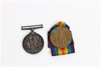 Lot 535 - First World War Medals pair - comprising War...