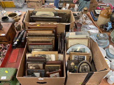 Lot 538 - Three boxes of various photographs to include military photographs, portraits and others.