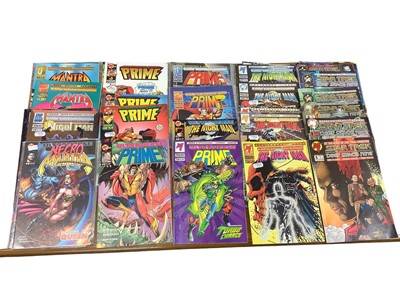 Lot 114 - Two boxes of Malibu Comics to include The Night Man, Prime, Rune and others. Approximately 500+ comics