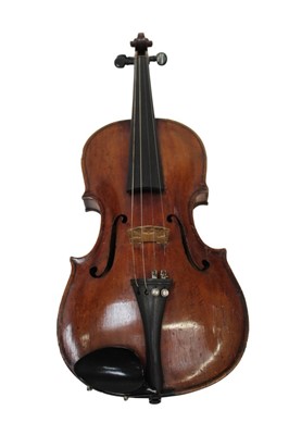 Lot 2200 - Violin and bow in case
