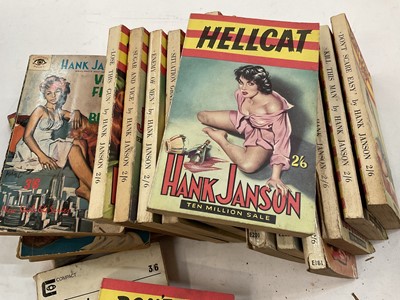 Lot 1679 - Collection of twenty Hank Janson novels, each in pictorial paper back