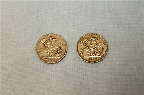 Lot 5 - G.B. gold Half Sovereigns - Victoria O.H. 1894...