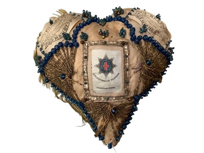Lot 2163 - WWI period sweetheart pin cushion Coldstream Guards