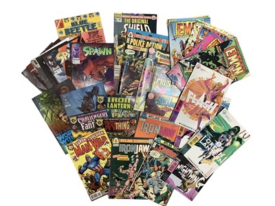 Lot 172 - Quantity of Comics to include Topps Comics, E-Man, Archie Adventure Series, Atlas Comics, Amalgam Comics, Tangent Comics and Image Comics "Spawn" to include #1 1992. Approximately 155 comics