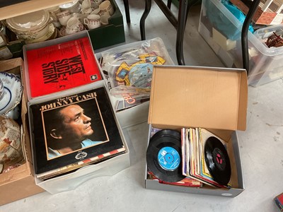 Lot 583 - Four boxes of LP's and singles