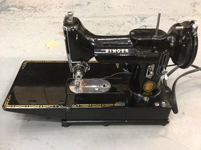 Lot 779 - Singer Featherweight Model 222K electric sewing machine, in case