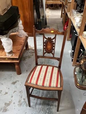 Lot 1472 - Pair of Edwardian inlaid bedroom chairs