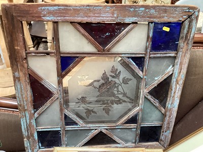 Lot 1475 - Old stained glass window