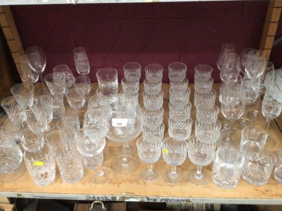 Lot 786 - Thomas Webb cut glass wine glasses and others