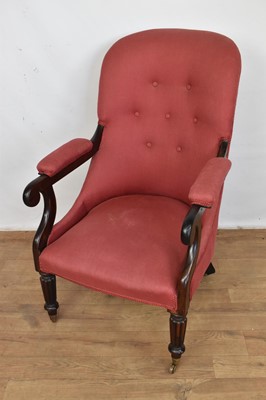 Lot 1204 - Regency rosewood library chair