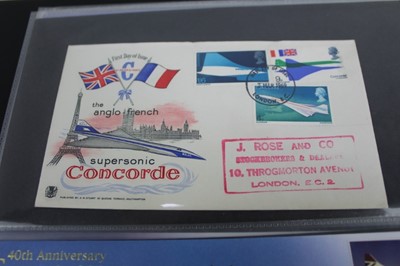 Lot 1453 - Stamps Concorde relates covers, first flight signed by crew, metallic cover, special handstamps etc. (Qty)