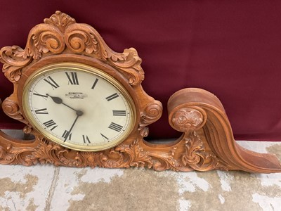 Lot 2515 - Reproduction carved oak agricultural clock