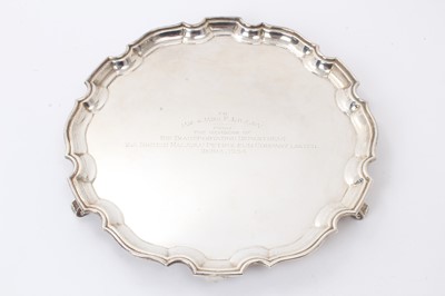 Lot 442 - Contemporary silver salver