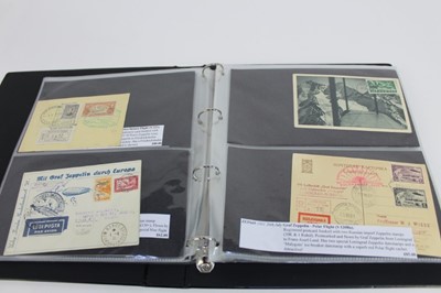 Lot 1486 - Stamps two albums of Graf Zeppelin postcards, covers, 1st flight envelopes, registered covers, plus aviation covers, shipping covers, including registered cover carried on LZ127 1st South American...