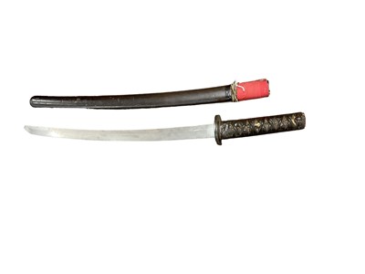 Lot 809 - Antique Japanese Wakasashi sword together with provenance in folder.
