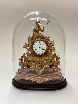 Lot 2419 - 19th century gilt mantel clock